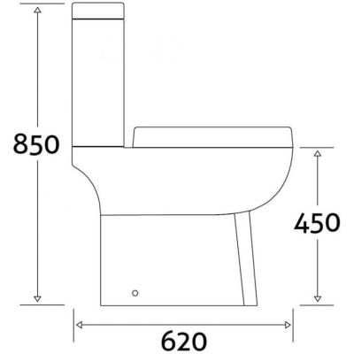 Close Coupled Comfort Height Toilet & Soft Close Wrap Over Seat
