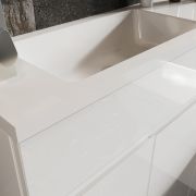 1000mm Vanity & WC Unit in Gloss White