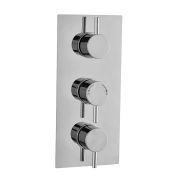 Double Outlet Round Concealed Shower Valve