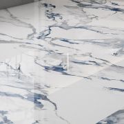 Charlie Blue Marble Gloss Porcelain Tile – 600x1200mm