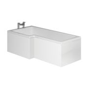 Gloss White L-Shape Front Bath Panel - 1700mm