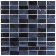 Lavelle Black Lead Linear Mosaic - 300x300mm