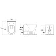Rimless Back To Wall Toilet & Soft Close Seat