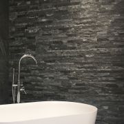 Prom Dark Brick Split Faced Porcelain Tile - 300x600mm