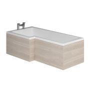 Light Elm L-Shaped Front Bath Panel - 1700mm