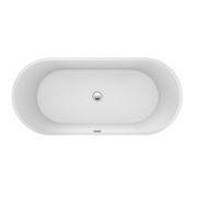 White Freestanding Acrylic Bath - 1485x790mm