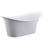 White Freestanding Acrylic Bath - 1750x825mm