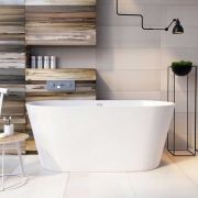 White Freestanding Acrylic Bath - 1485x790mm