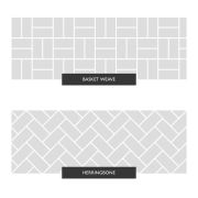 Reverse Metro Carrara Marble Ceramic Brick Tile - 100x200mm