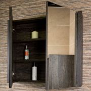 750mm Double Mirrored Cabinet - Dark Oak