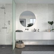 Scandinavian Tile Effect Wall Panel - White Marble