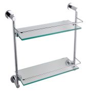Chrome Double Glass Shelf
