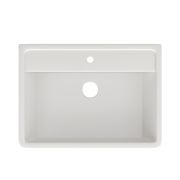 600mm Wall Hung Vanity Unit in Gloss White & Resin Basin