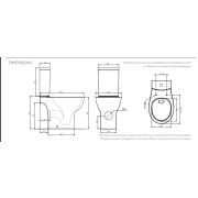 Tavistock Loft Comfort Height Close Coupled WC Toilet With Cistern & Seat