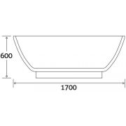 Modern Freestanding Acrylic Bath - 1700x790mm