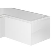 White Acrylic L-Shape End Bath Panel - 700mm