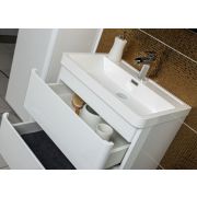 600 Wall Mounted Vanity Unit & Composite Resin Basin in Gloss White