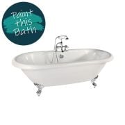 Freestanding Acrylic Bath & Chrome Feet - 1750x620mm