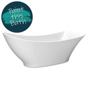 White Freestanding Acrylic Bath - 1750x750mm