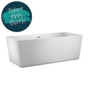 White Freestanding Acrylic Bath - 1500x700mm