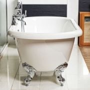 Freestanding Acrylic Bath & Chrome Feet - 1750x620mm