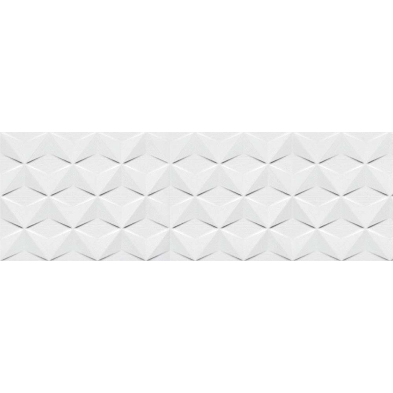 Lakehouse White Diamond Matt Ceramic Tile - 1000x333mm
