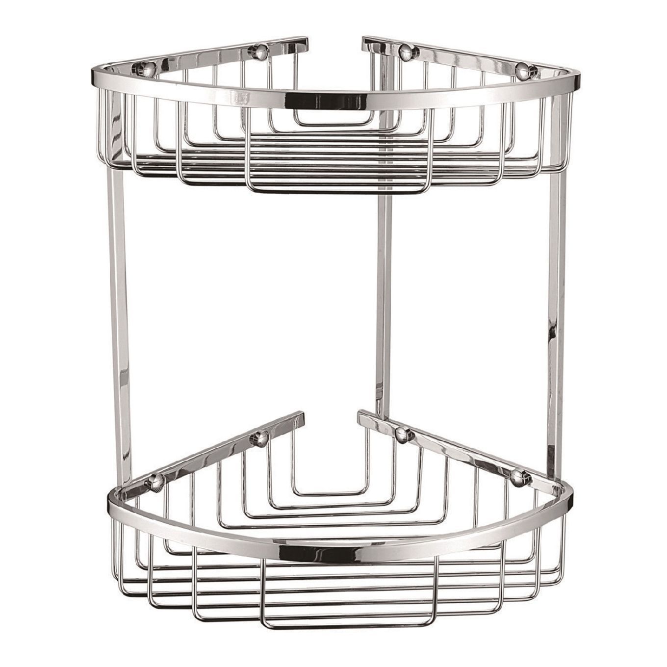 Chrome Double Corner Shower Basket