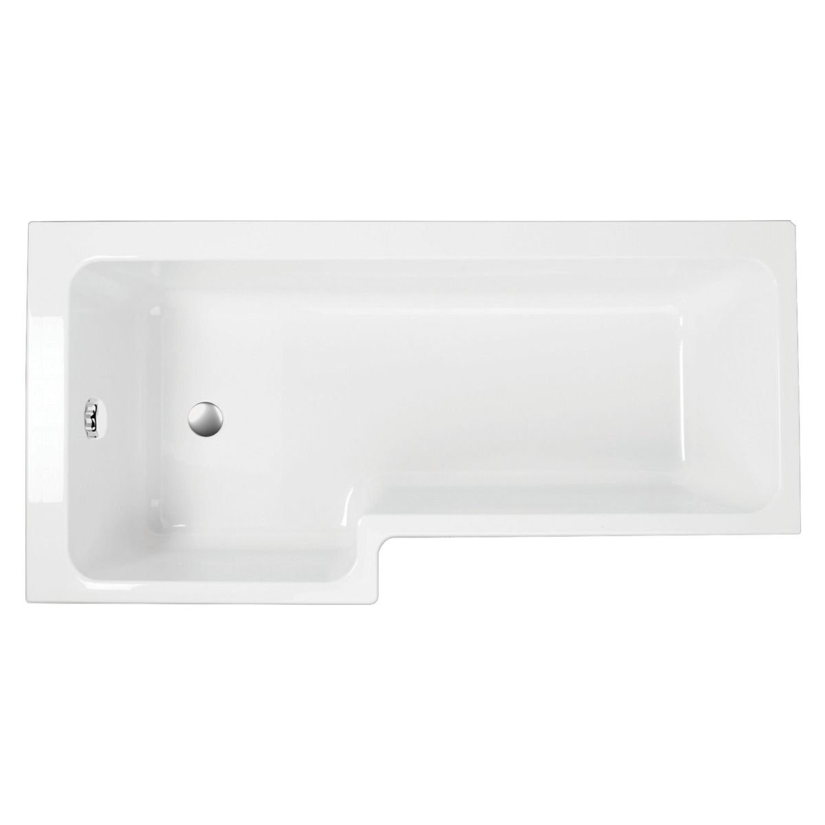 Left Hand Super Strong L-Shape Shower Bath - 1700x820mm