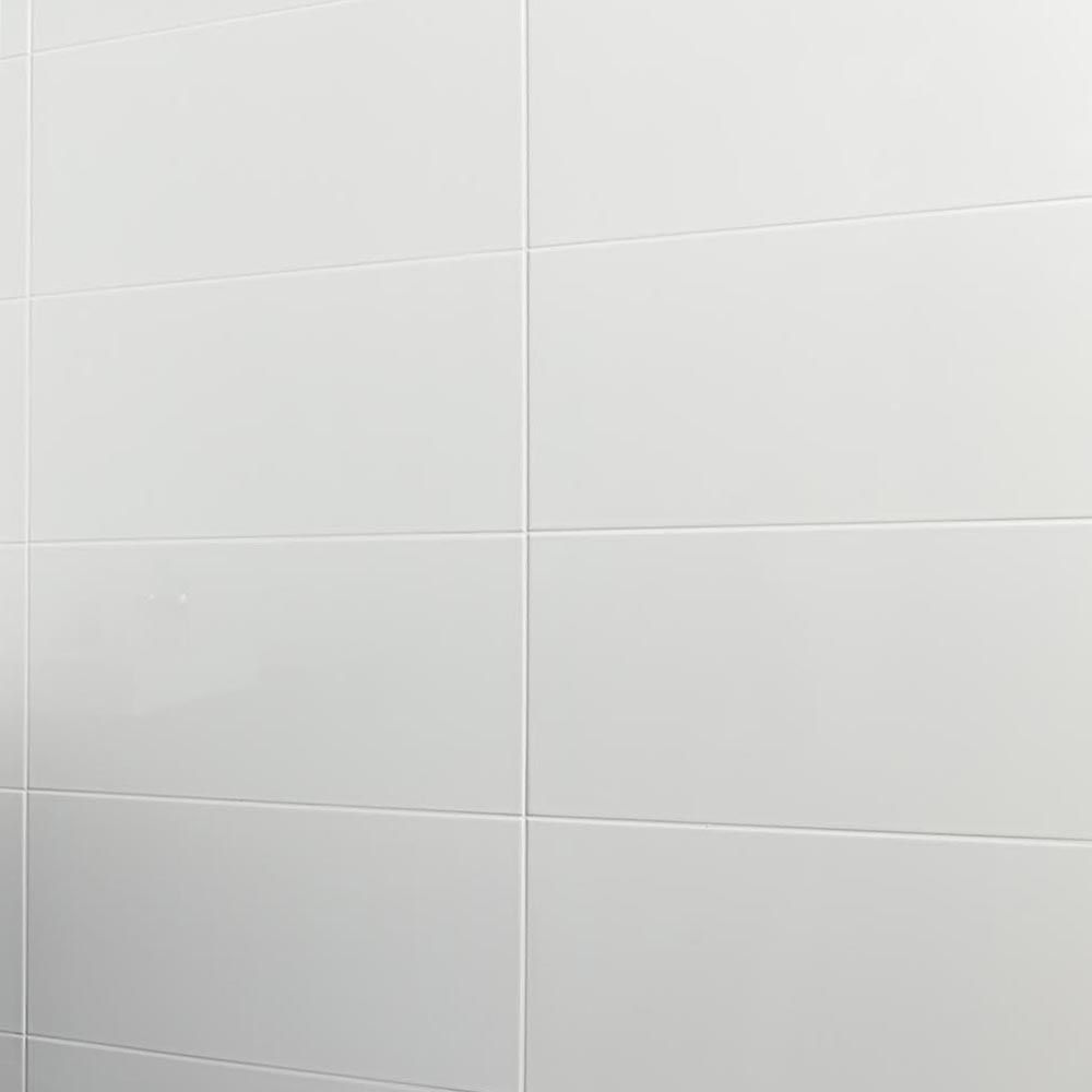 Ceramic Matt White Wall Tile - 300x600mm