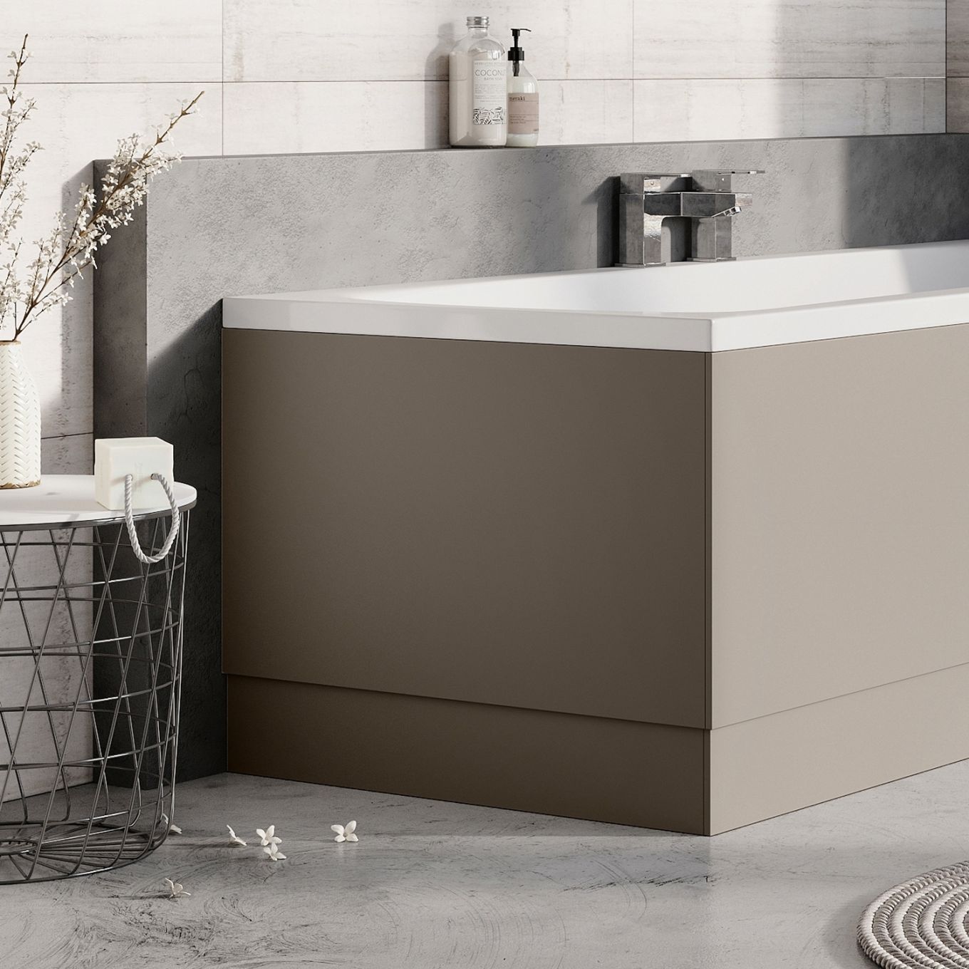 French Grey End Bath Panel - 800mm