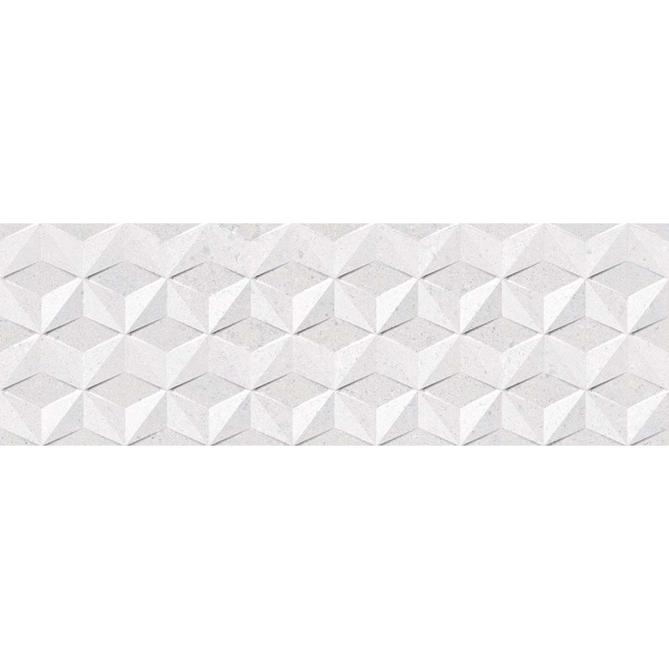 Lukla Cloud Diamond Matt Ceramic Tile - 1000x333mm