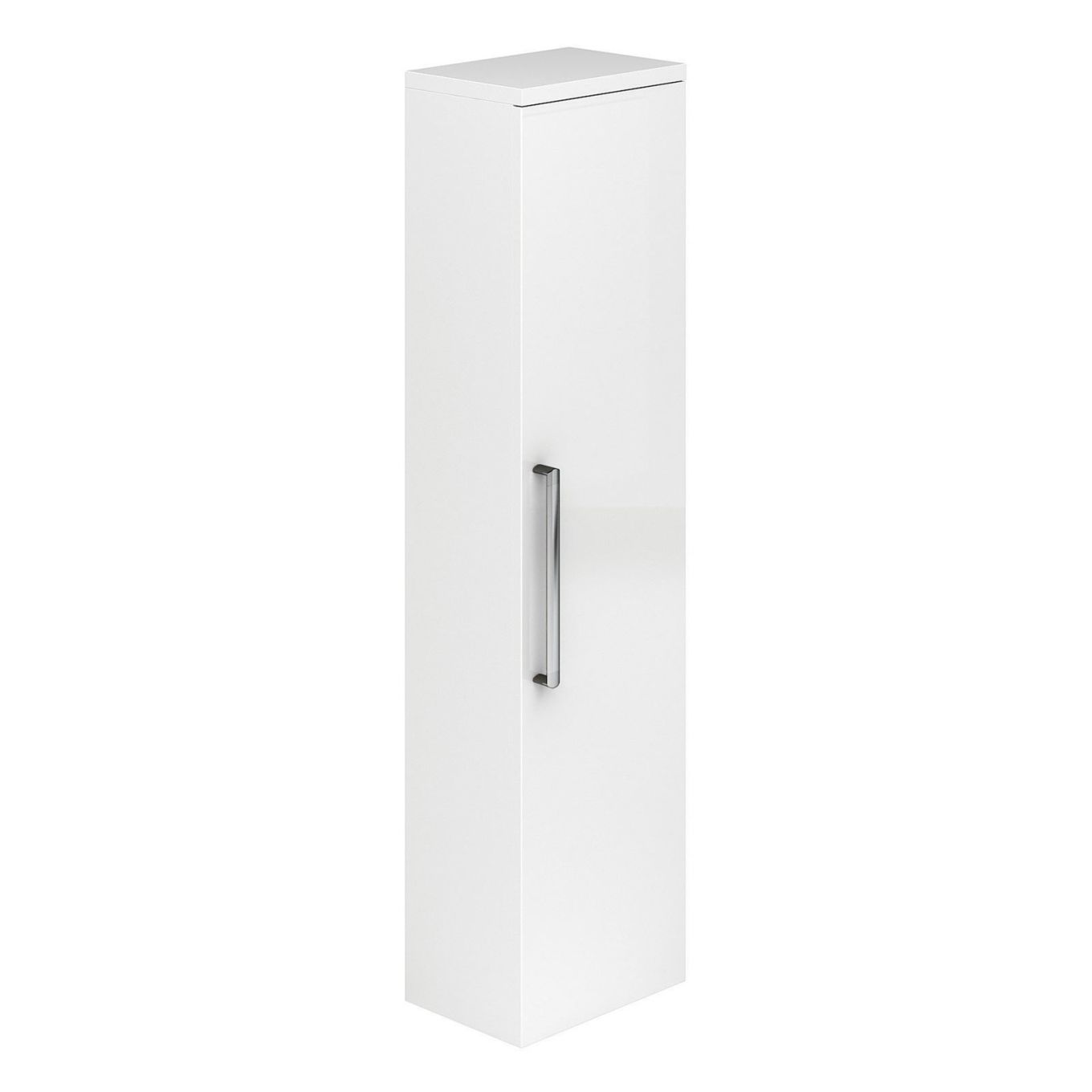 Wall Mounted Tall Storage Unit in Gloss White