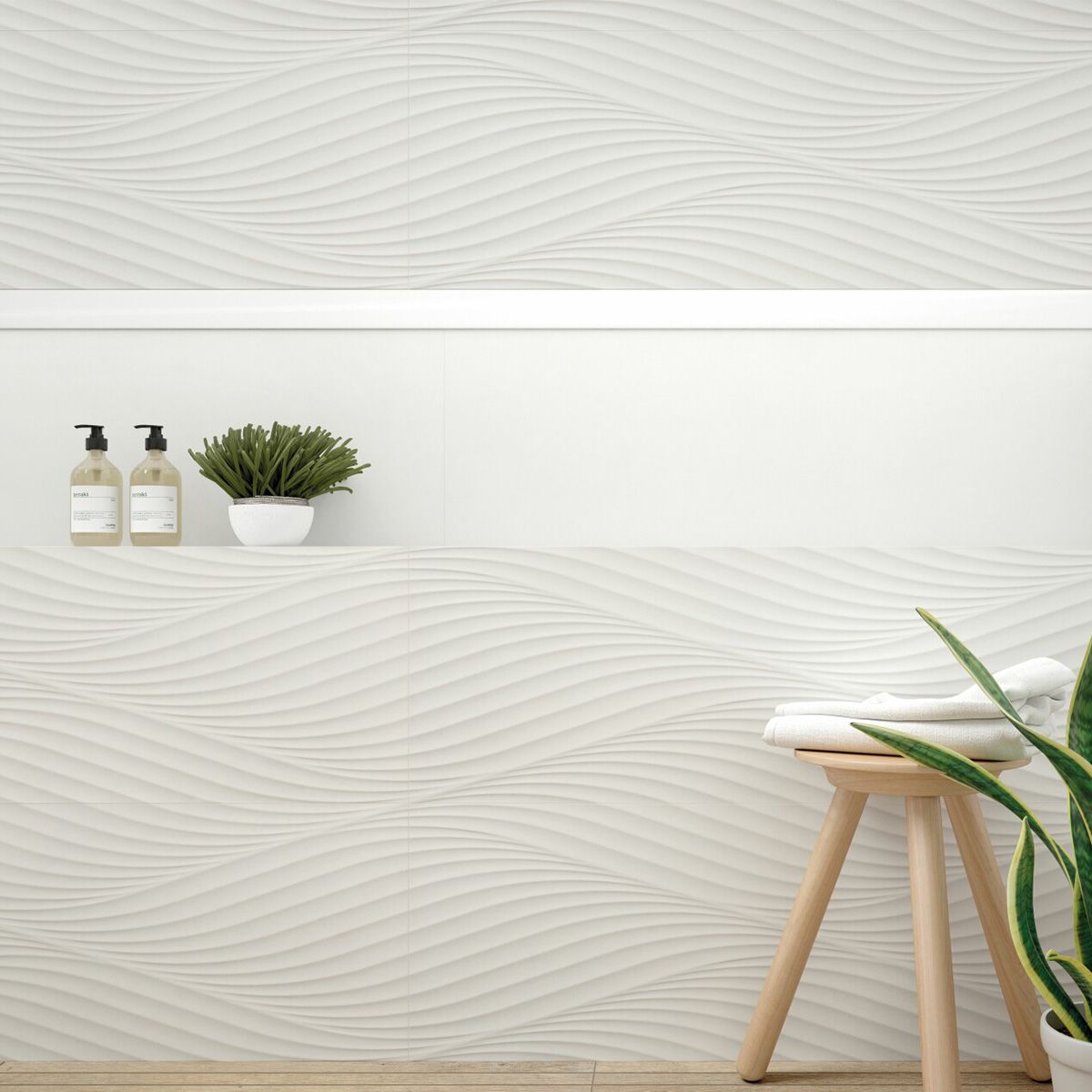 Earth White Matt Decor Ceramic 320x900mm – Tiles | Easy Bathrooms