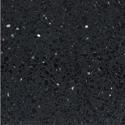 Quartz Stone Midnight Black Tile 600 x 600mm