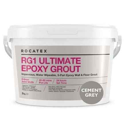 RG1 Ultimate Epoxy Grout (Walls & Floor) 2kg - Cement Grey