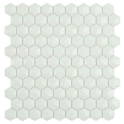 Naple Hexagon Matt White Mosaic - 307x317mm