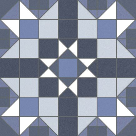 Vincent Azul Matt Ceramic Tile - 450x450mm