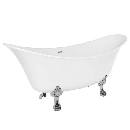 Traditional Bath with Chrome Claw Feet -1730xW750mm