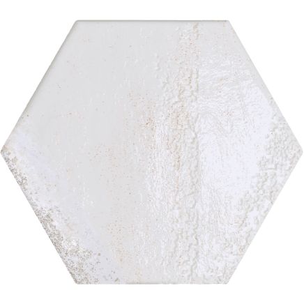 Bergamo White Porcelain Hexagon Tile – 150x130mm