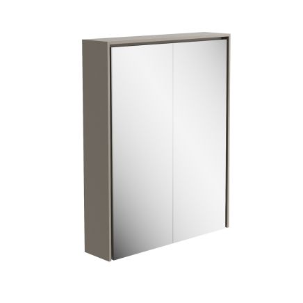 750mm LED Mirrored Wall Cabinet in French Grey