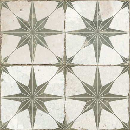 Fired Star Sage Matt Ceramic Tile - 450x450mm