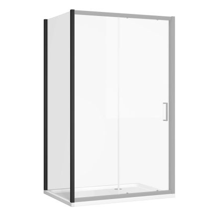 Black Shower Side Panel - 900mm