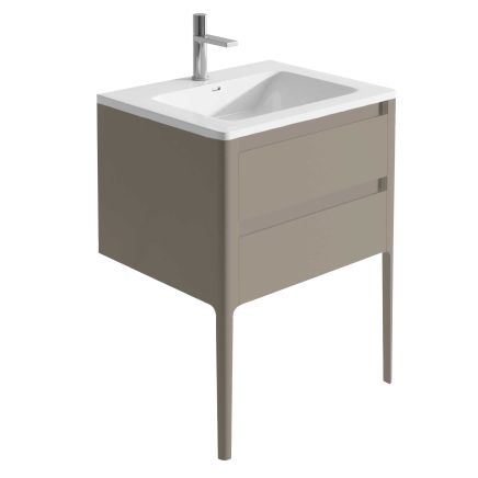 600mm Vanity Unit with Integrated Basin in French Grey
