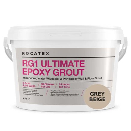 RG1 Ultimate Epoxy Grout (Walls & Floor) 2kg - Grey Beige