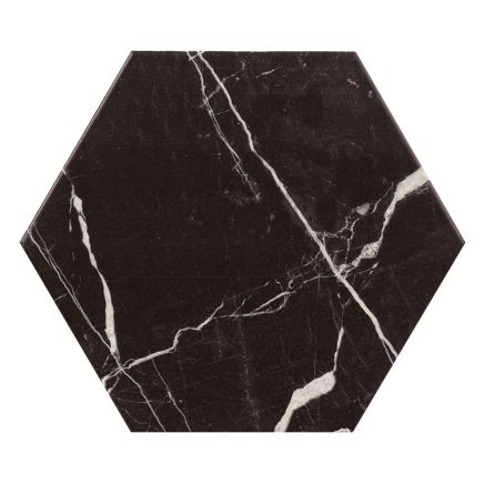 La Bella Black Marble Hexagon Matt Ceramic Tile – 230x270mm