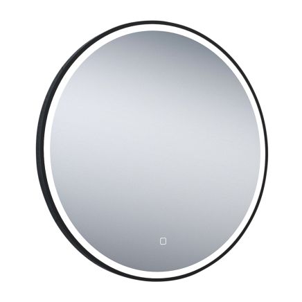 Black Round LED Mirror – 700mm