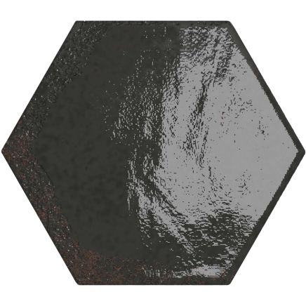 Bergamo Black Porcelain Hexagon Tile – 150x130mm