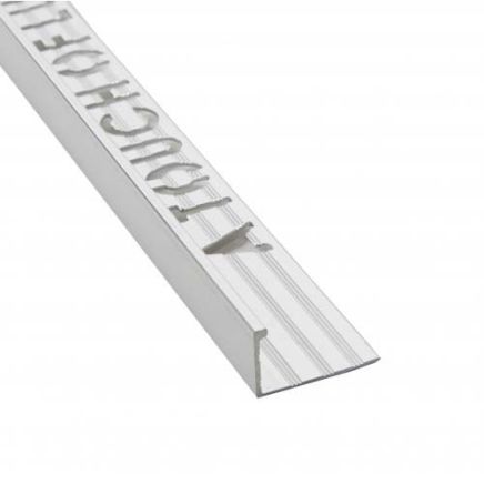 Square 12mm Aluminium Tile Trim Brushed Silver
