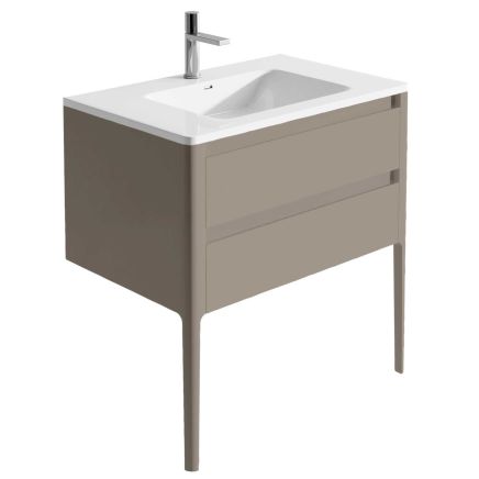 800mm Vanity Unit with Integrated Basin in French Grey