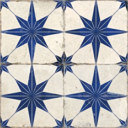 Hades Star Blue Lappato Ceramic Tile - 450x450mm